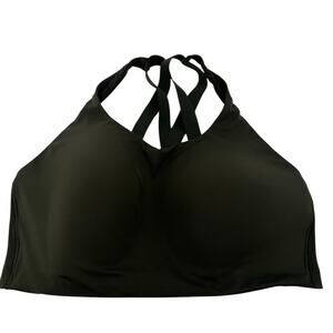 Lululemon Dark Green Halter Strappy Energy High Impact Sports Bra Size 38DD